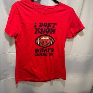 “I Don’t Know What’s Going On” Funny Graphic Football Shirt